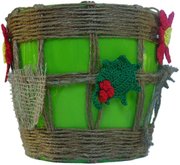 Горшочек для цветов Тень на плетень - ручной работы, эксклюзив