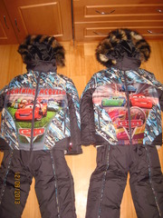 Зимняя куртка и комбинезон с натуральной опушкой ТАЧКИ